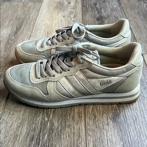 Gola Gray Sneakers Suede Mesh Low-Top